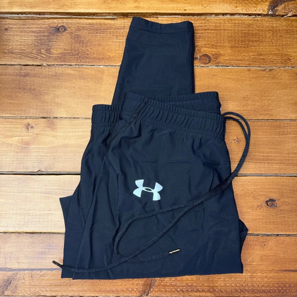 Under Armour HeatGear Leggings Womens XL Black Compression Athletic VREL627